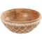 12" Brown Mango Wood Handmade Decorative Bowl with Woven Rope Accents